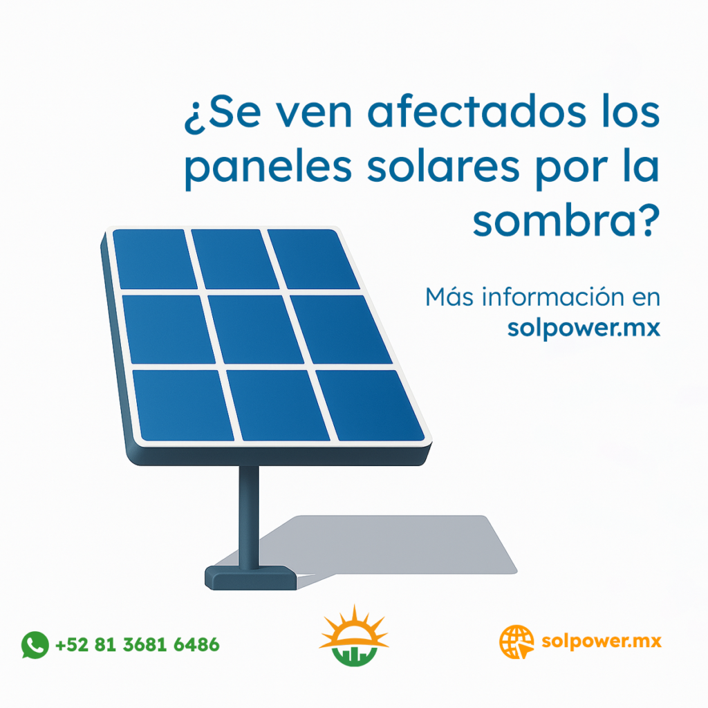 Panel solar afectado por sombra - ¿Cómo influye en la eficiencia energética?
